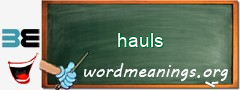 WordMeaning blackboard for hauls